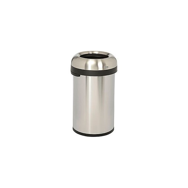 Simplehuman Simplehuman Stainless Steel Bullet Open Top Trash Can, 21